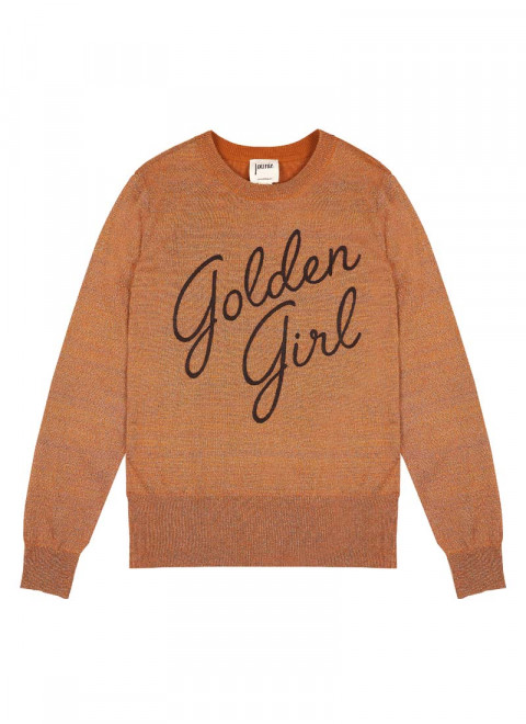 Vega Golden Girl Slogan Jumper Product Front